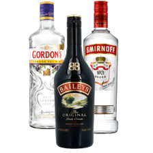 Baileys, Gordon's of Smirnoff